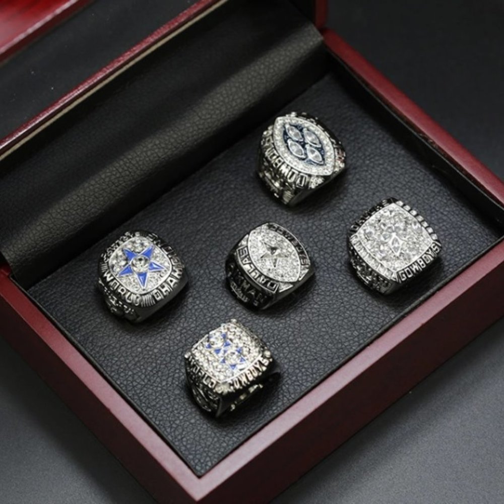 Dallas Cowboys Fan Edition 5‎ Super Bowl Ring Set